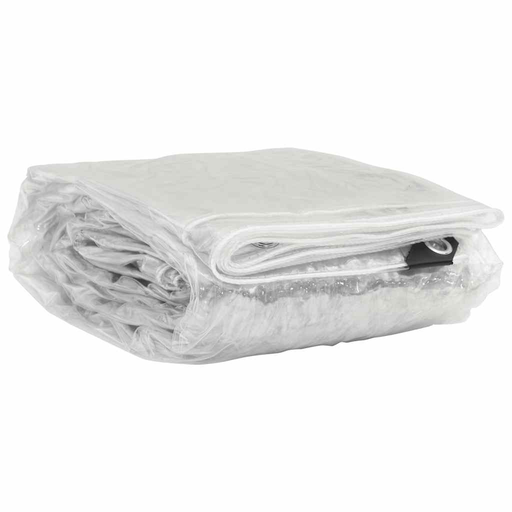 Vidaxl Tarpaulin trasparente con anelli a vela 4x8 M PVC