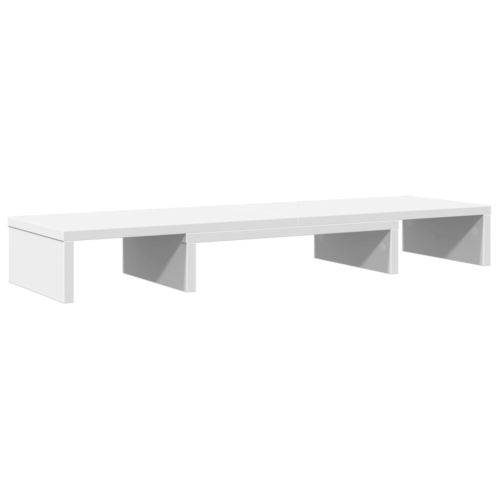 Vidaxl Monitor Standard Justerbar 80x24x10,5 cm Forarbejdet træhvide