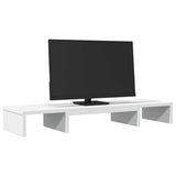 Vidaxl Monitor Standard Justerbar 80x24x10,5 cm Forarbejdet træhvide