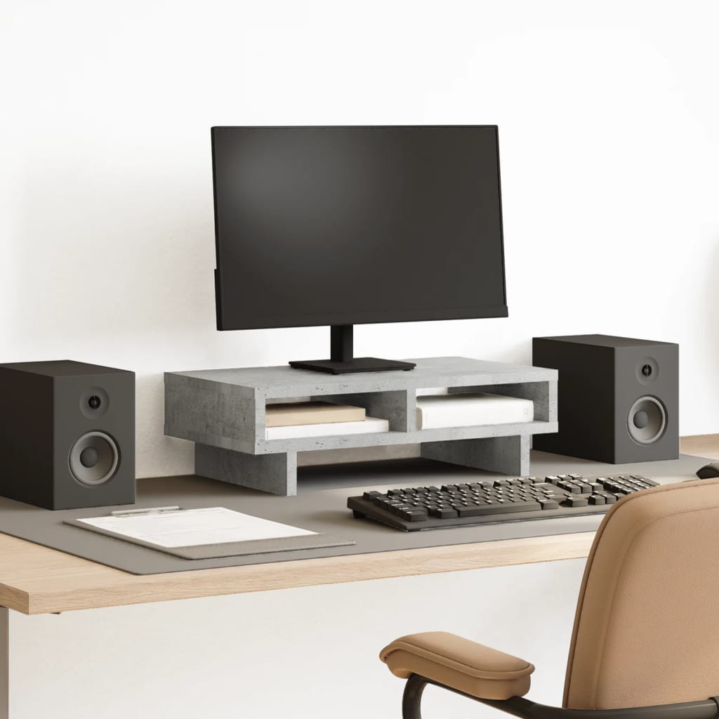 Vidaxl Monitor Standard 50x27x15 cm verschafft Holzkonkrete Präis