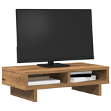 Vidaxl Monitor Standard 50x27x15 cm Forarbejdet træ Artisanal eg Farve