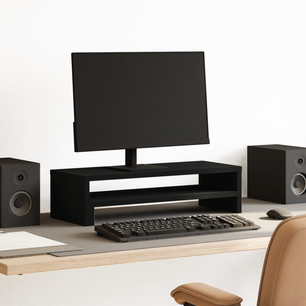 Vidaxl Monitor Standard 54x22x15 cm behandlet træ sort