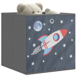 Vidaxl storage boxes 4 pcs foldable 32x32x32 cm Disgued Fabric Gray