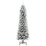 Vidaxl kunstkerstboom met sneeuw smal 120 cm pvc en pe