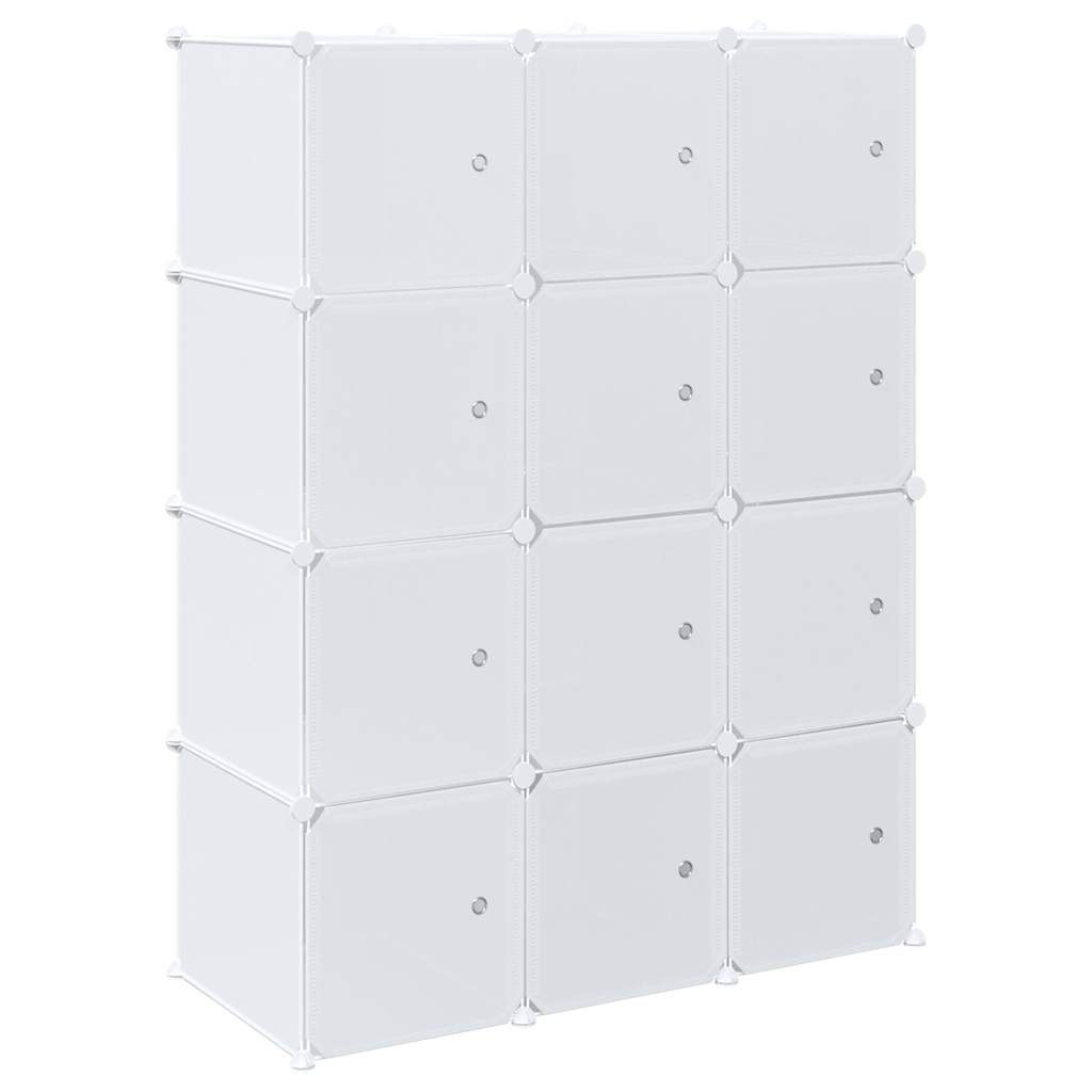 Meubles de stockage Vidaxl avec 12 compartiments et tiges suspendues en polypropène