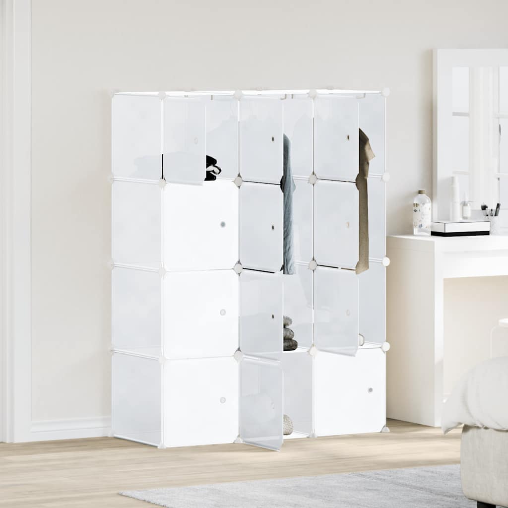 Meubles de stockage Vidaxl avec 12 compartiments et tiges suspendues en polypropène