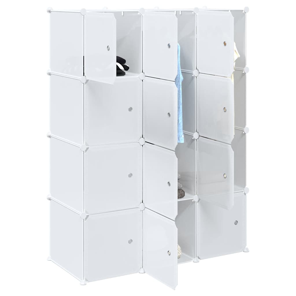 Meubles de stockage Vidaxl avec 12 compartiments et tiges suspendues en polypropène