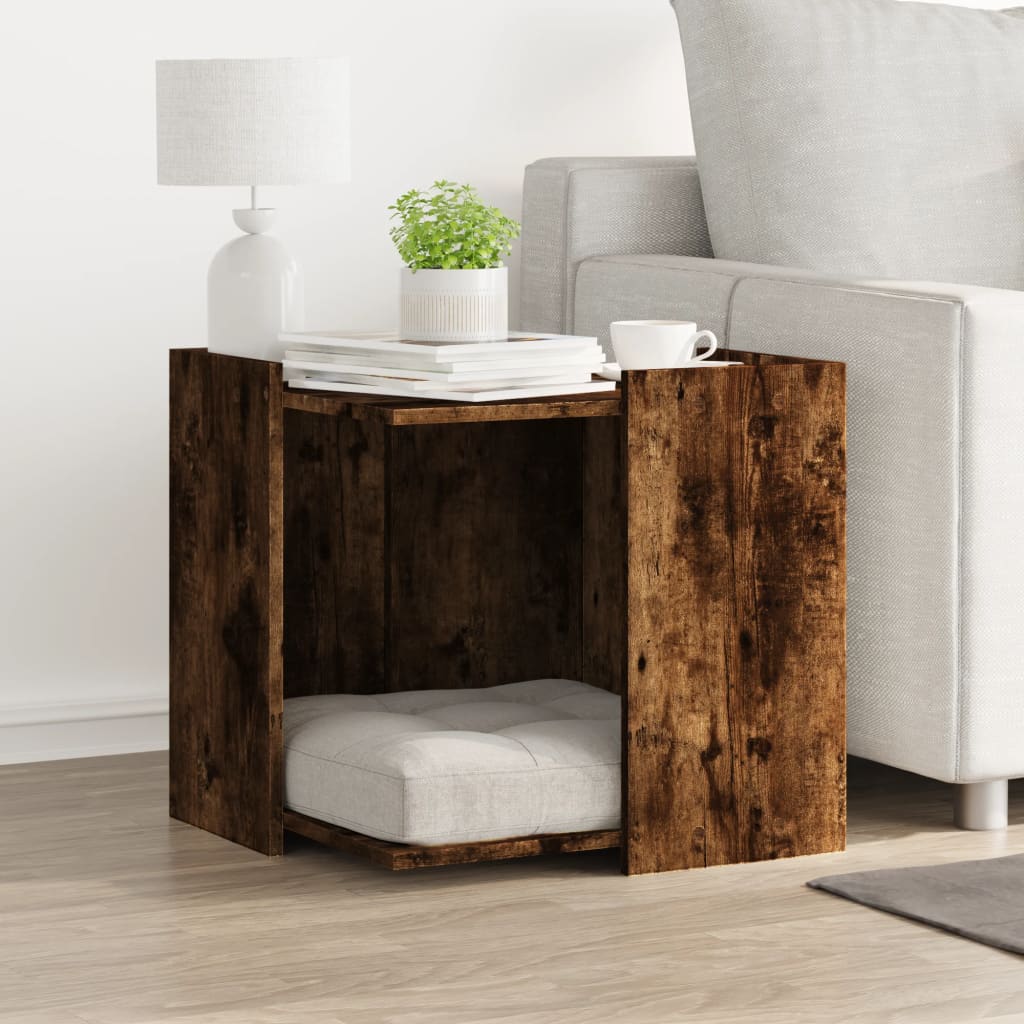 Vidaxl Cattenbakkast 53x53x51 cm Lastno dimljeni hrast iz lesa