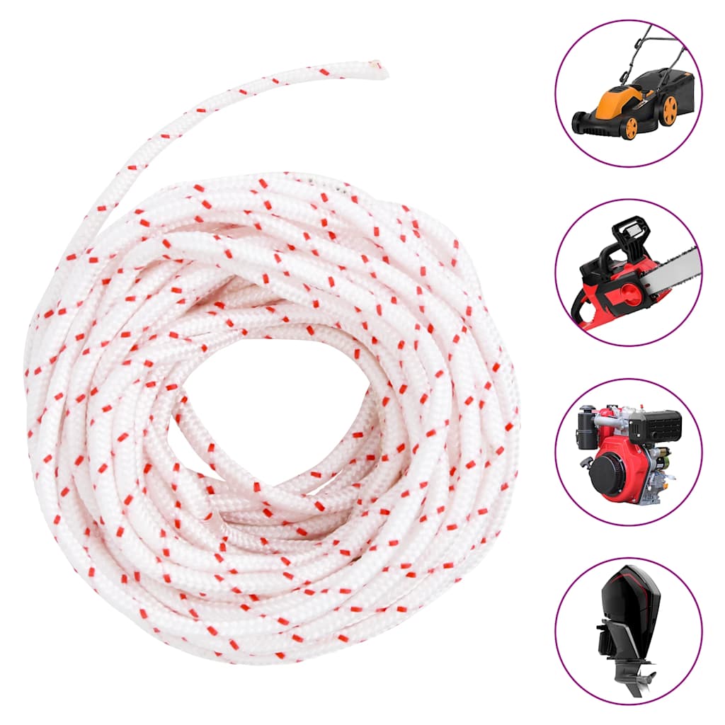 Vidaxl Trekkoord Start cord white and red Ø5 mm 10 m nylon