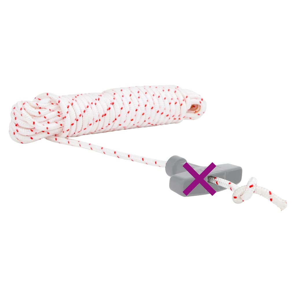 VidaXL Trekkoord Start cord white and red Ø6 mm 10 m nylon