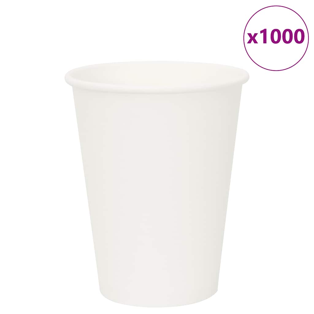 Vidaxl papírové šálky kávy 1000 ks 12oz 300 ml bílé