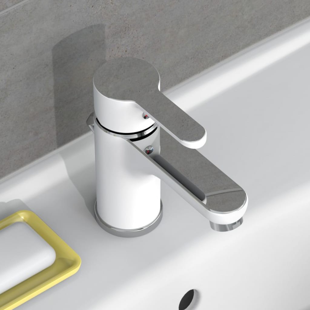 EISL WASHBASIN Mixed Diziani White and Chrome -Colored