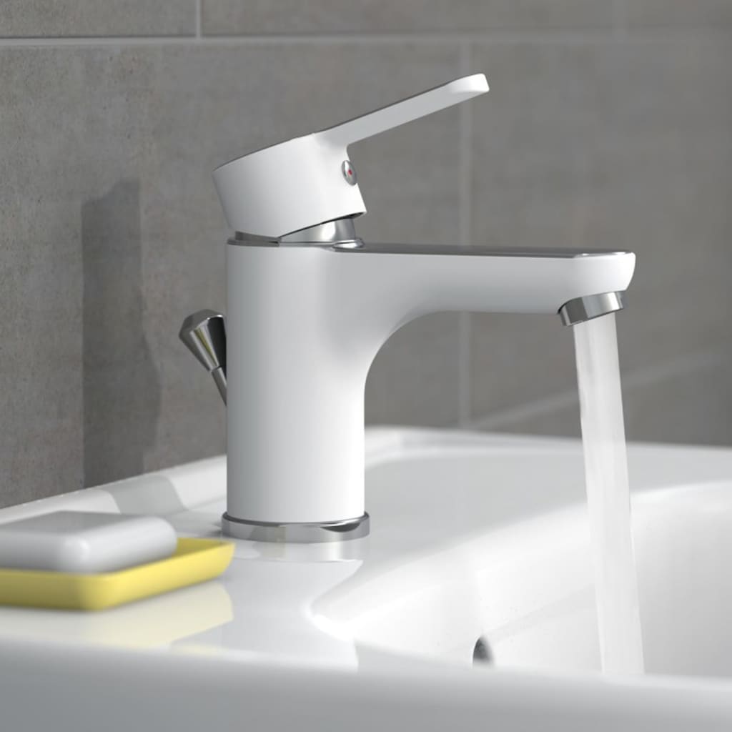 EISL WASHBASIN Mixed Diziani White and Chrome -Colored
