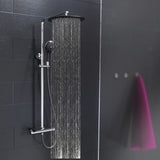 EISL Head shower set with thermostat tap grande vita chrome black