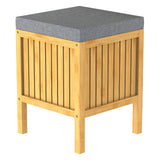 Eisl 2-in-1 wasmand met zitkussen 39x39x52,5 cm bamboe