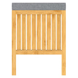 Eisl 2-in-1 wasmand met zitkussen 39x39x52,5 cm bamboe