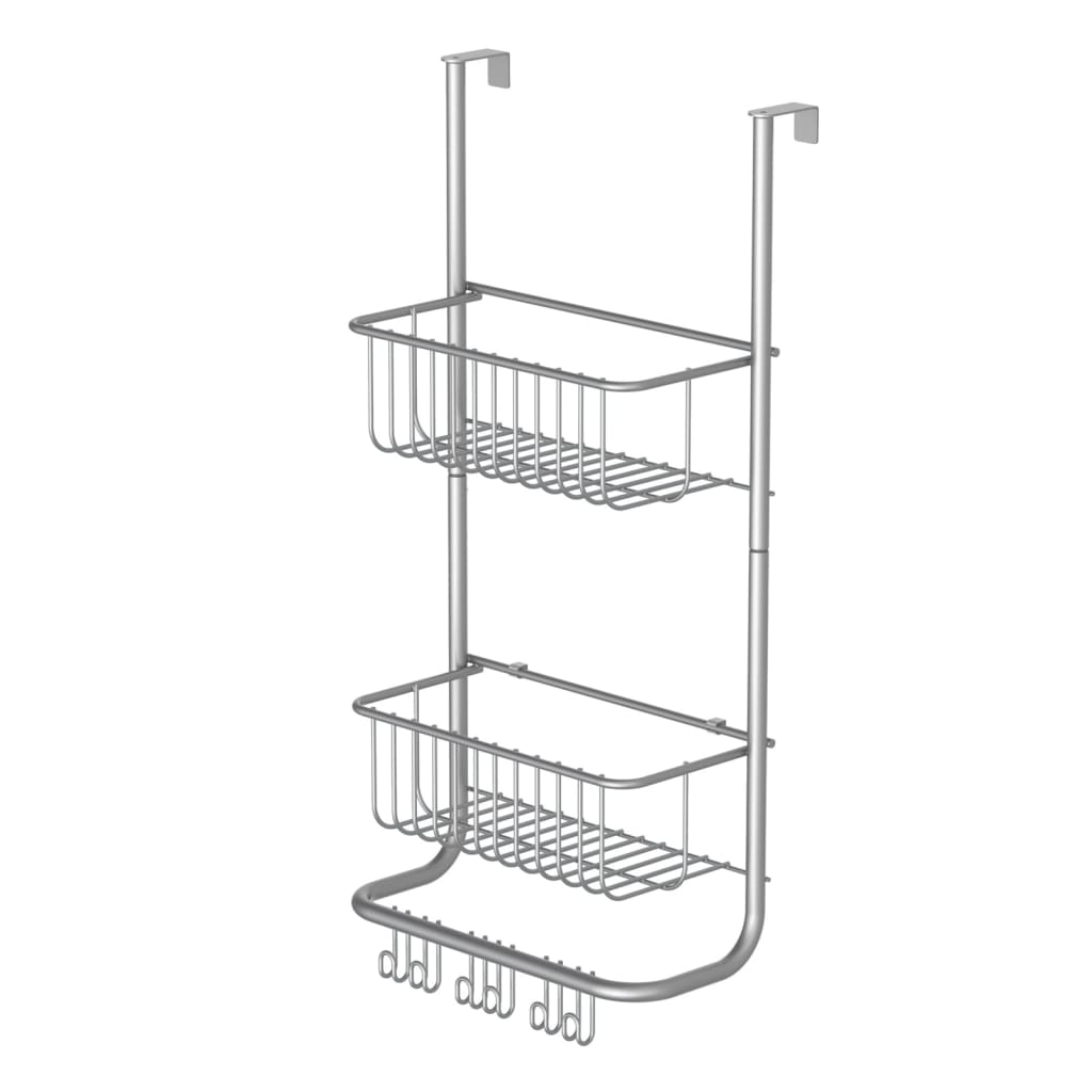 Rack da parete eisl 30.5x13x62 cm tappetino argento
