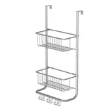 Rack da parete eisl 30.5x13x62 cm tappetino argento