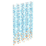 Tervato per doccia Eisl con mosaico 200x180x0,2 cm blu e arancione