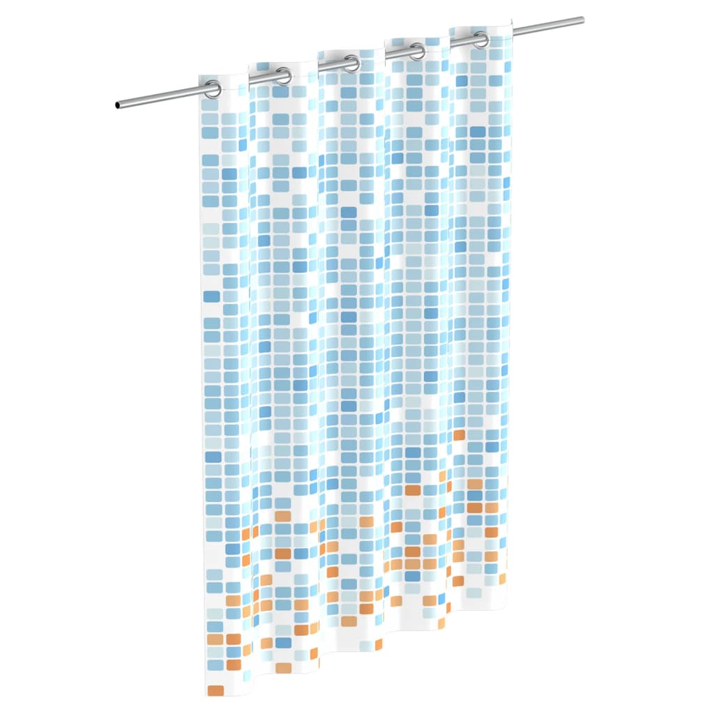 Tervato per doccia Eisl con mosaico 200x180x0,2 cm blu e arancione