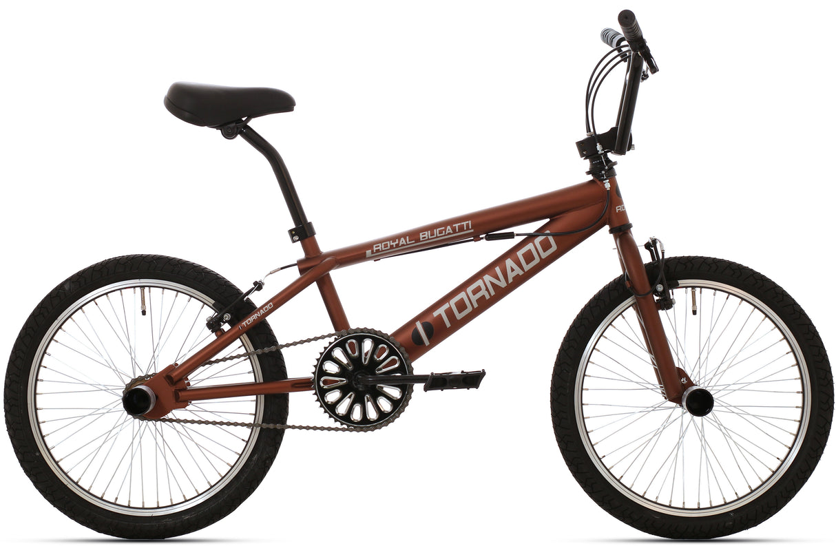 Royal Freestyle BMX 20 Bugatti - Mørkebrun Matt Black med sorte dæk