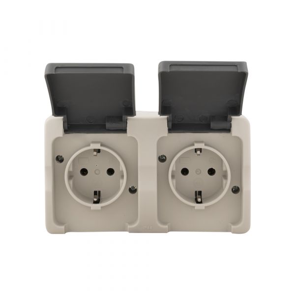 AC Socket 2 x Waasserdicht
