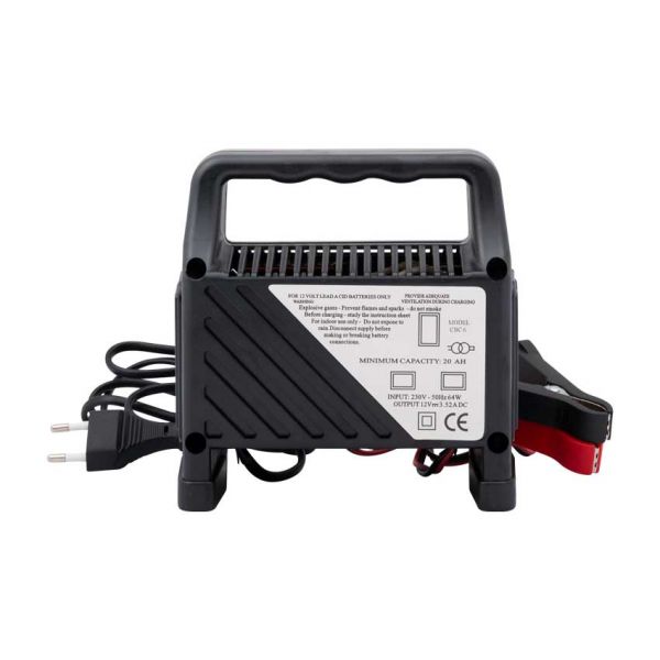 AC batterilader 12 volt, 6 ampère