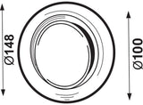 Valica ad aria in acciaio inossidabile 100 mm