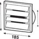 Aso con listones de acero inoxidable 185x185 mm 125 mm