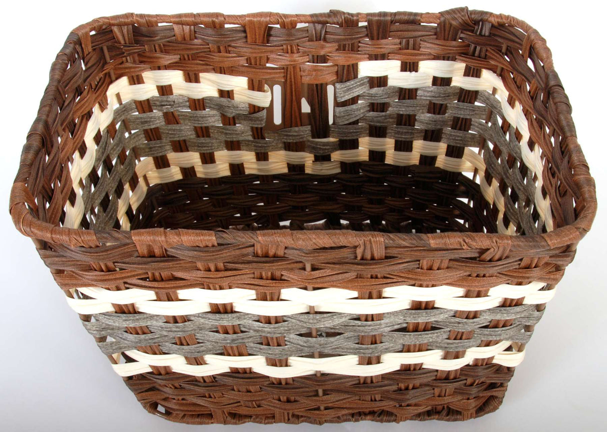 Volare geflochtener Wicker -Fahrradkorb groß