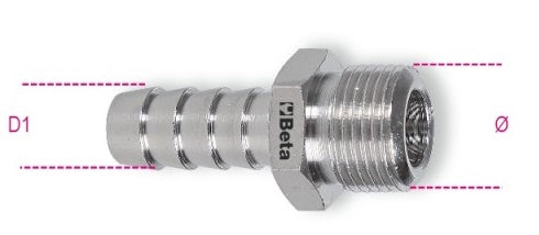 Beta 1918 langt link slangeforbindelse 1 4 ledning ekstern 8mm