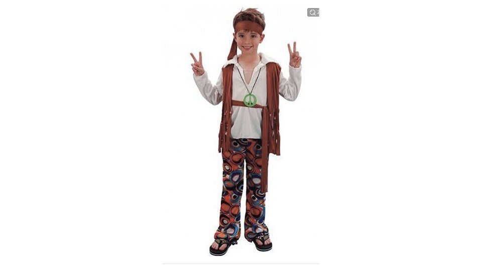 Clown Children's Costume Hippie Boy 7-9 Years