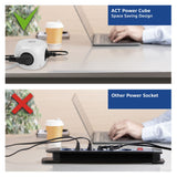 ACT Connectivity Socket Kubus mit 3 Sockets, 30W D.