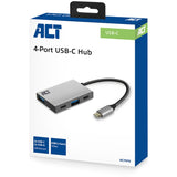 ACT CENTERNOSTI USB-C HUB 4-pristanišče z 2x USB-C in 2x USB-A
