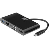 Act connectivity usb-c naar hdmi of vga multiport adapter 4k met et