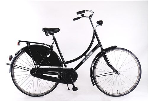 Aldo 28 tommers OMA Bike Classic 57cm glans svart rustfritt stål kant
