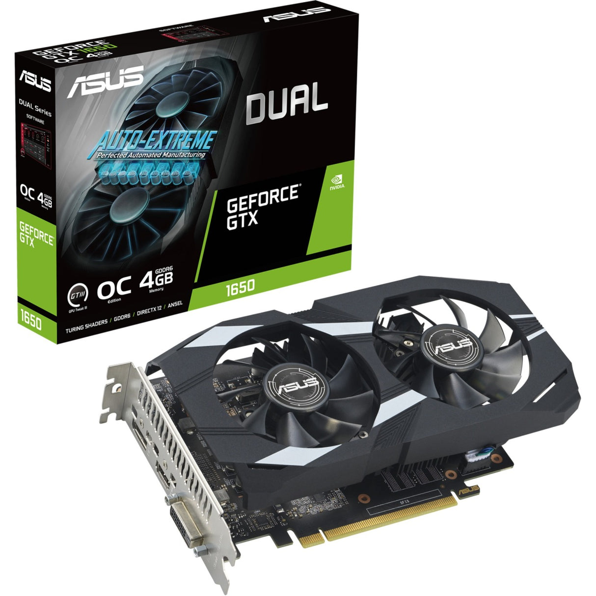 Asus duebel Georce gtx 1650 oc Editioun 4GB GDDRR6 EVO