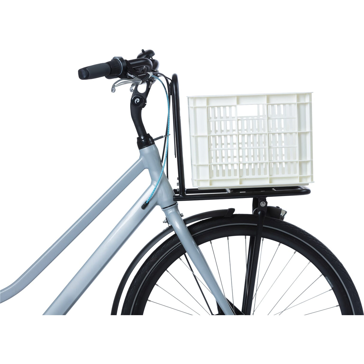 Basil bicycle crate M medium 29.5 liters white