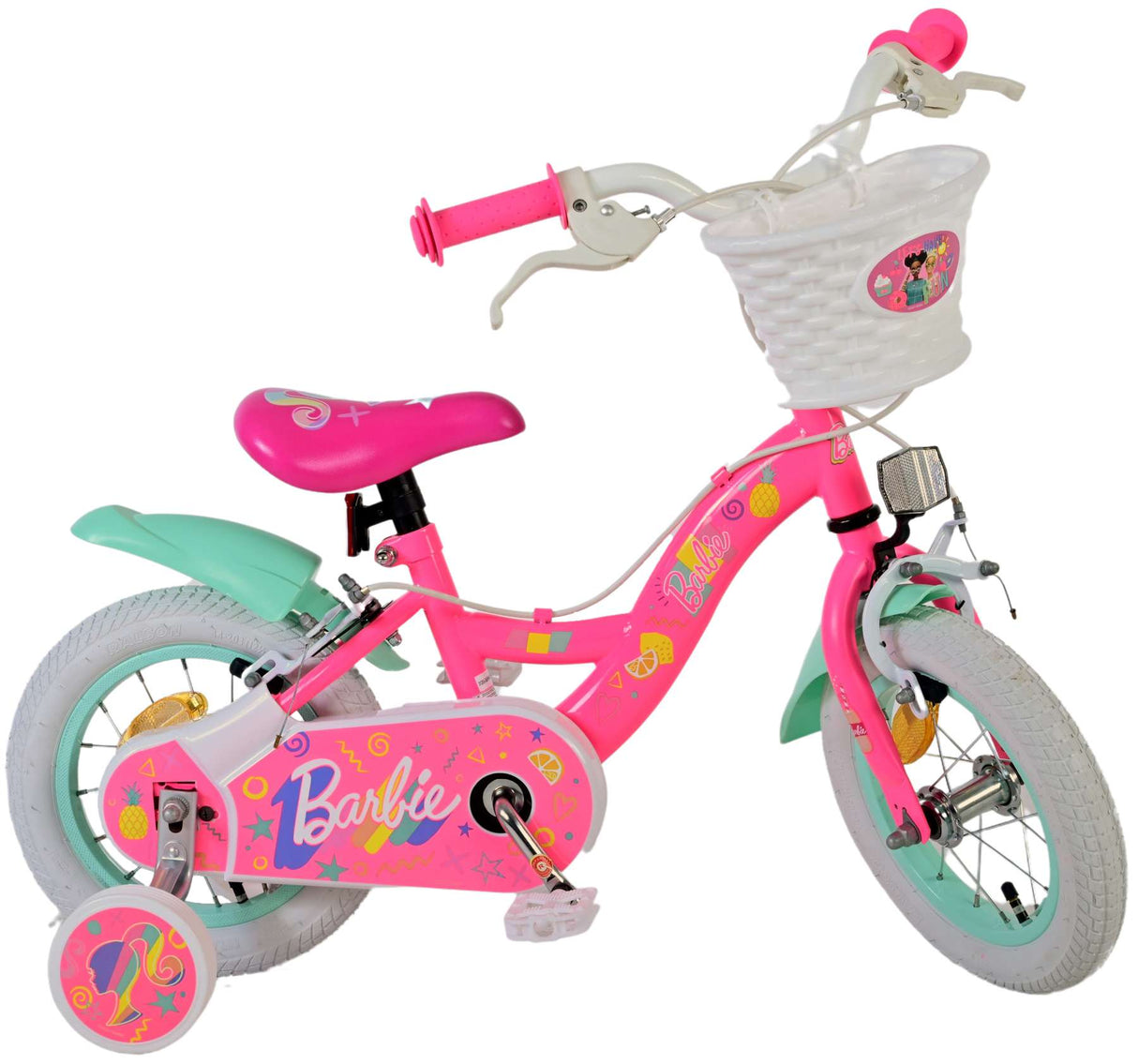 Barbie Children's Bicycle - Girls - 12 Inch - Pink - To håndbremser