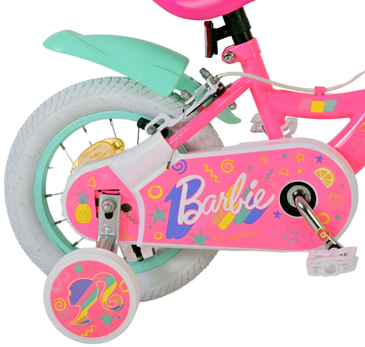 Barbie Children's Bicycle - Girls - 12 Inch - Pink - To håndbremser