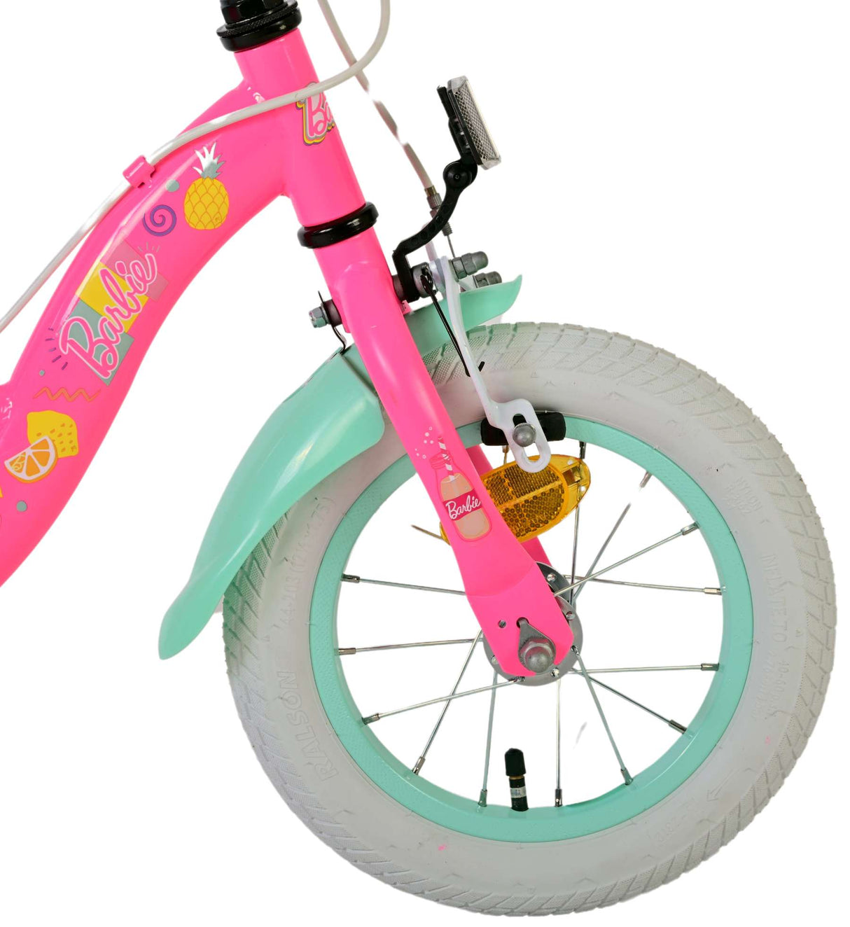 Barbie Children's Bicycle - Girls - 12 Inch - Pink - To håndbremser