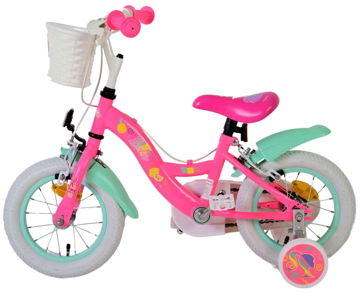 Barbie Children's Bicycle - Girls - 12 Inch - Pink - To håndbremser