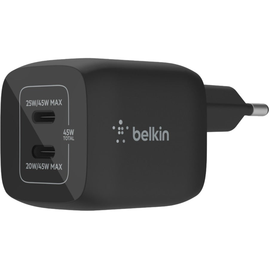 Belkin Boostcharge Pro 2-Poort USB-C GaN Wall Loader med P