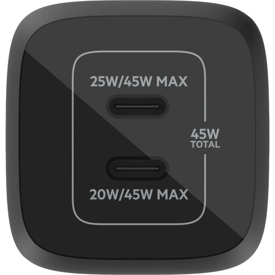 Belkin Boostcharge Pro 2-Poort USB-C GaN Wall Loader med P