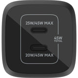 Belkin Boostcharge Pro 2-Poort USB-C GaN Wall Loader med P