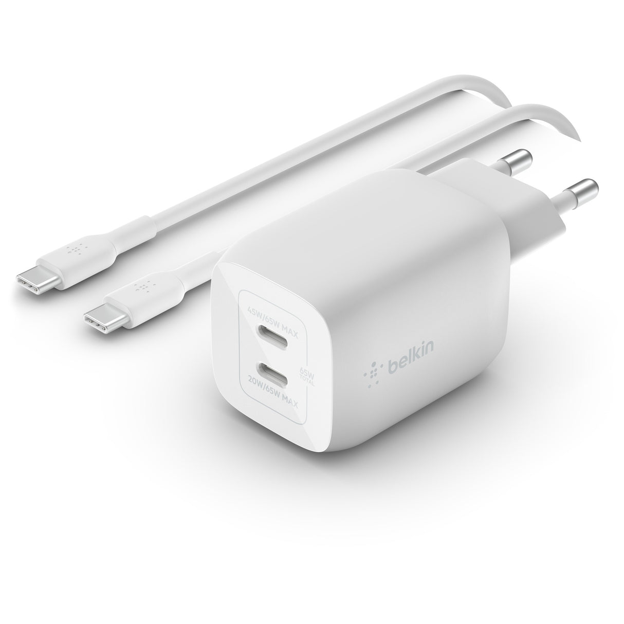 Belkin Boostcharge 2-Poort USB-C Gan-Wallader med P