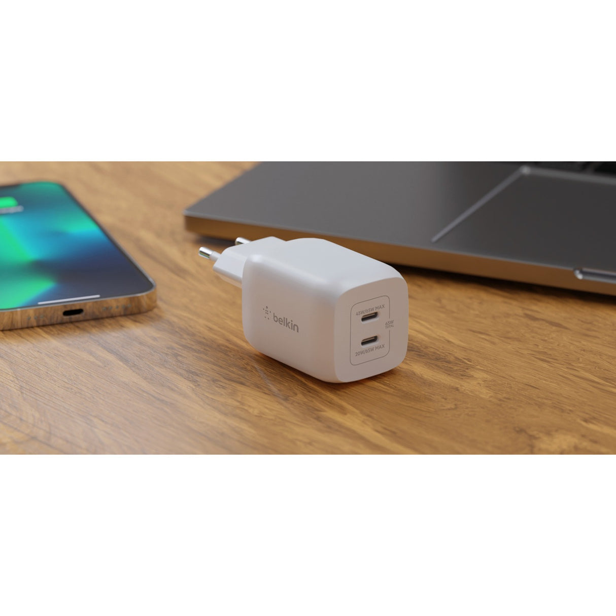Belkin Boostcharge 2-Poort USB-C Gan-Wallader med P