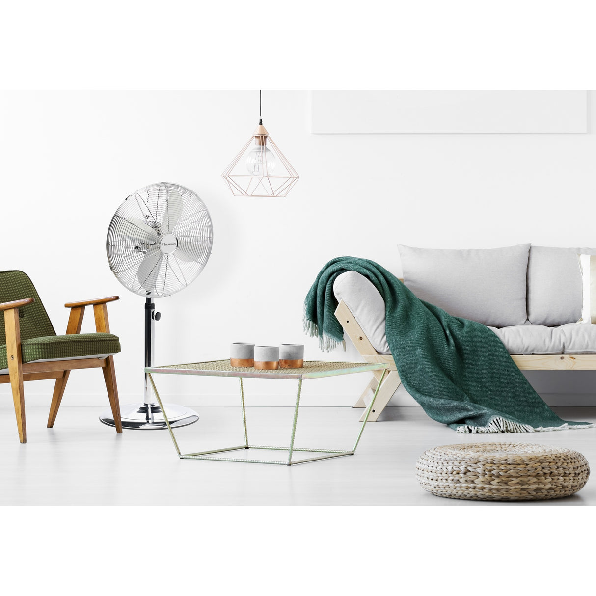 Bestron DFS45S Retro Statiefventilator