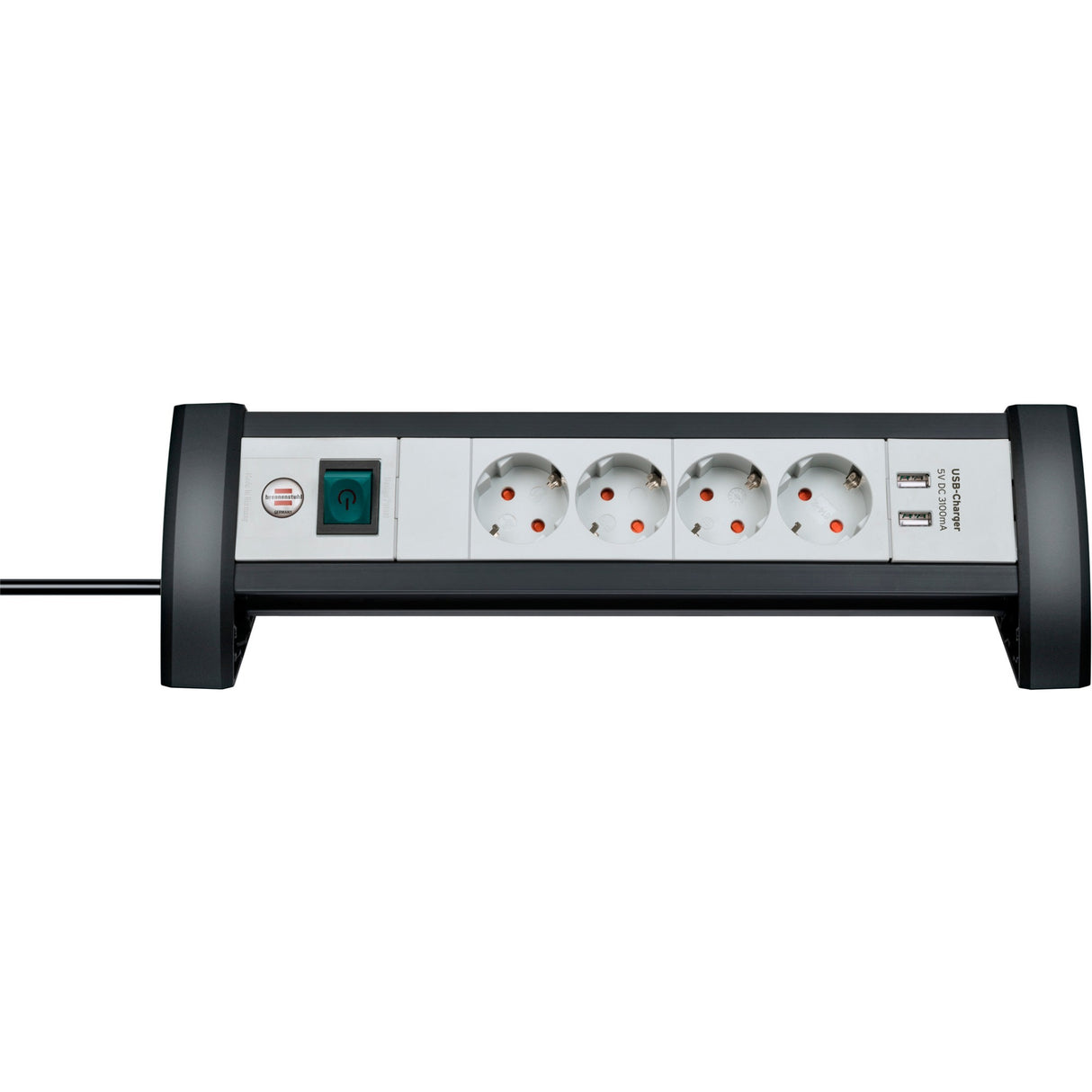 BrennenStuhl Premium Office-Line socket 4-fold + 2x USB