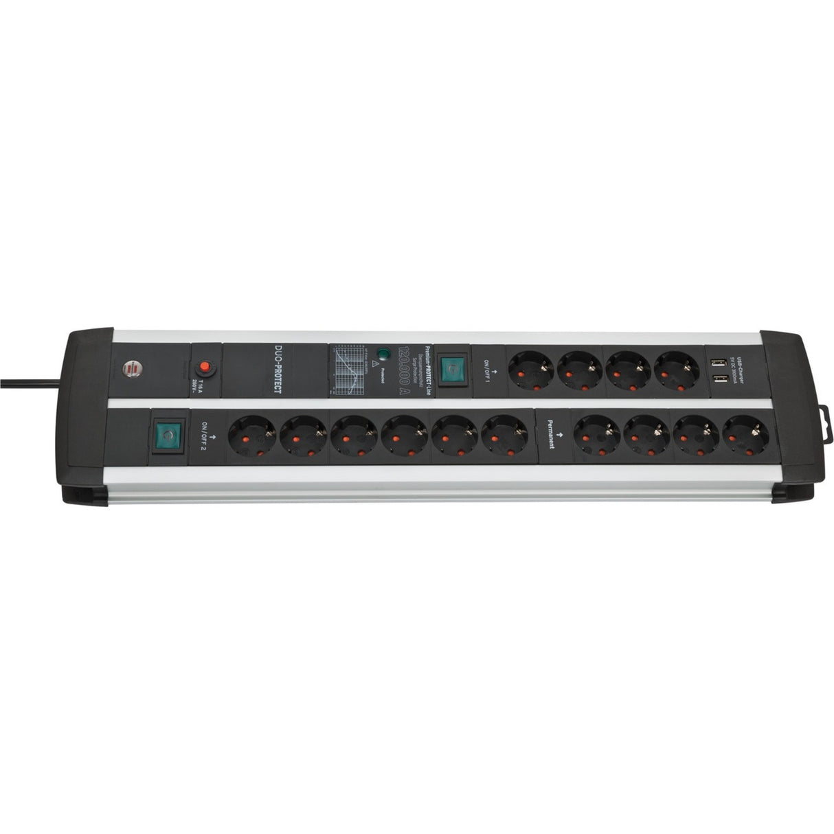 Brennenstuhl Premium-ochron-line 120 000A Duo Gniazdo 14-V